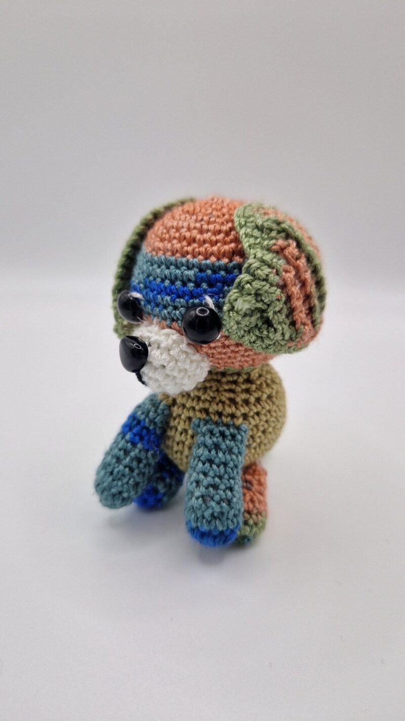 PELUCHE PERRO RAYAS ROSA