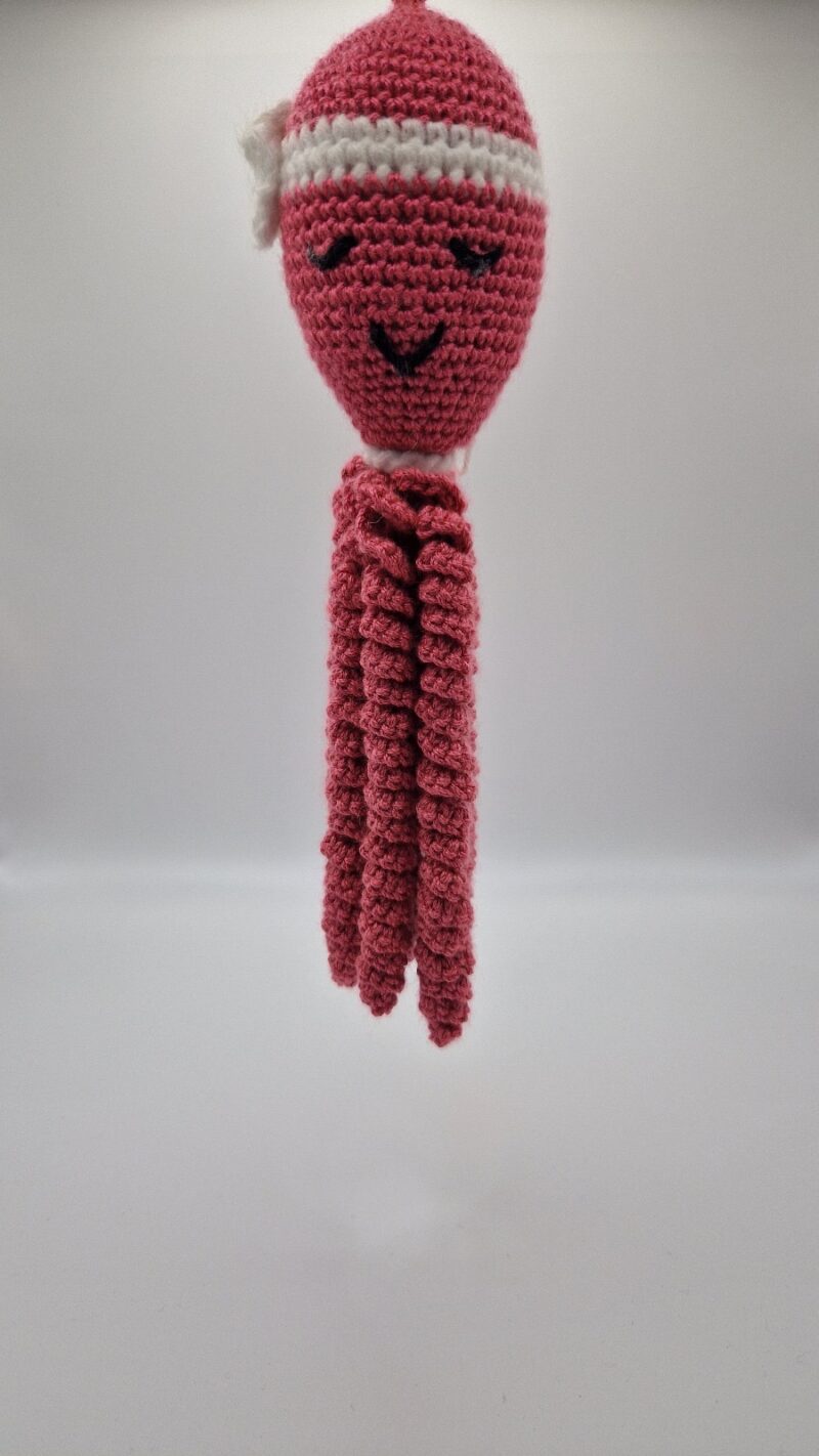 PELUCHE PULPO ROSA LAZO